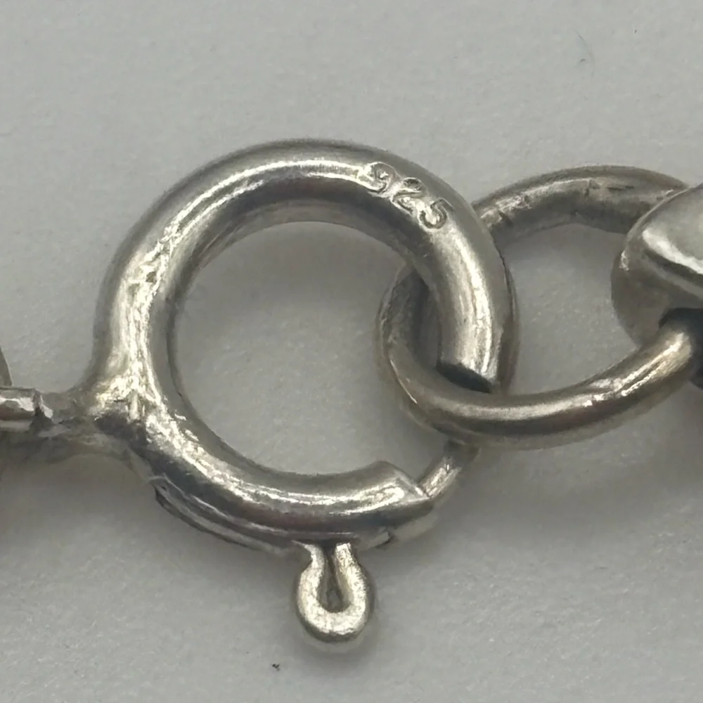 Fleur de Lis  Vintage 925 Chain Link Bracelet - Picture 6 of 7